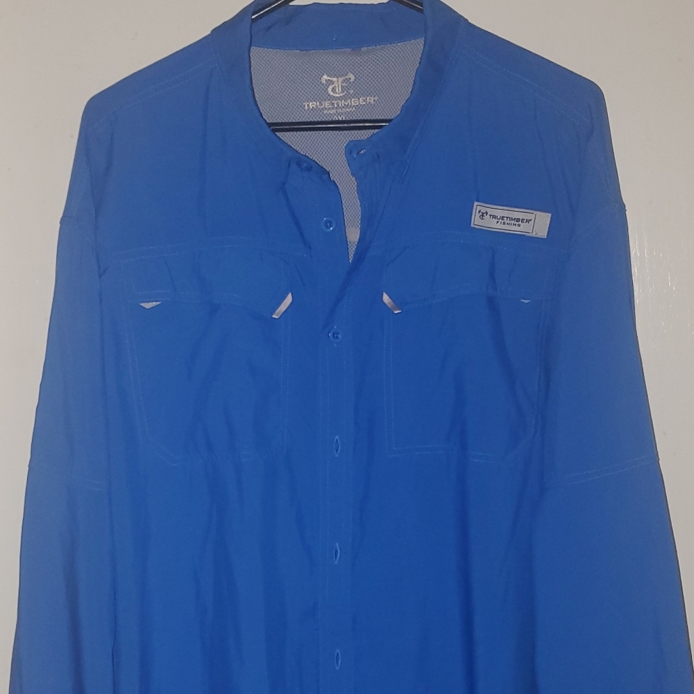True Timber Fishing Shirt Mens Size 2XL Long Sleeve Viper